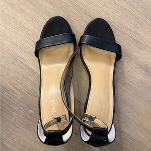 Express Black and Tan Women's Heels